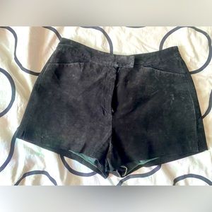 Vintage suede black shorts
